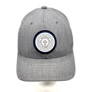 Travis Mathew Gray Mesh Trucker Hat Cap Snapback Closure Logo Patch California